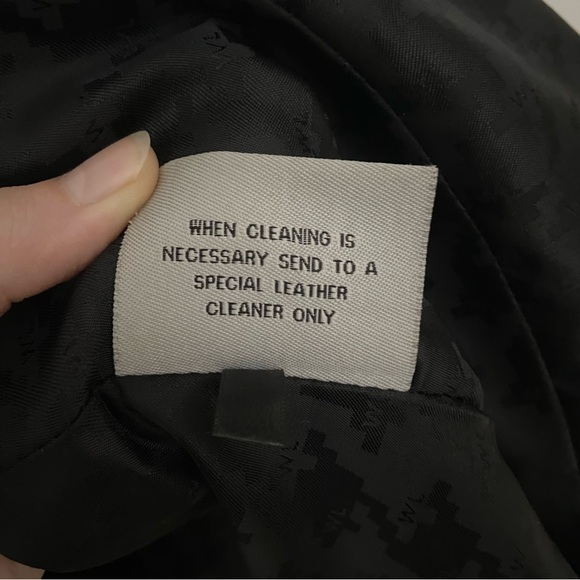 Wilson’s Leather Black Collared Zip Up Jacket - Picture 9 of 10